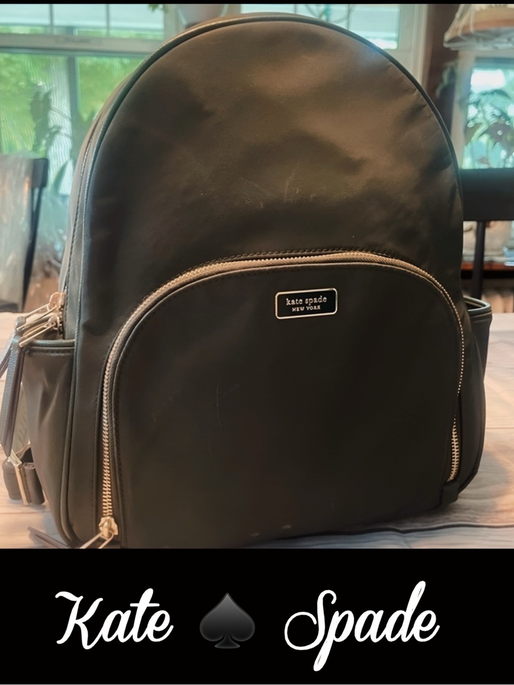 Kate ♠️ Spade New York Dawn Medium Green Backpack, $329 MSRP Cert. Authentic​